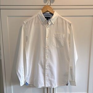 Tommy Hilfiger Kids Unisex White Casual Button Down Shirt SZ XL (16-18)